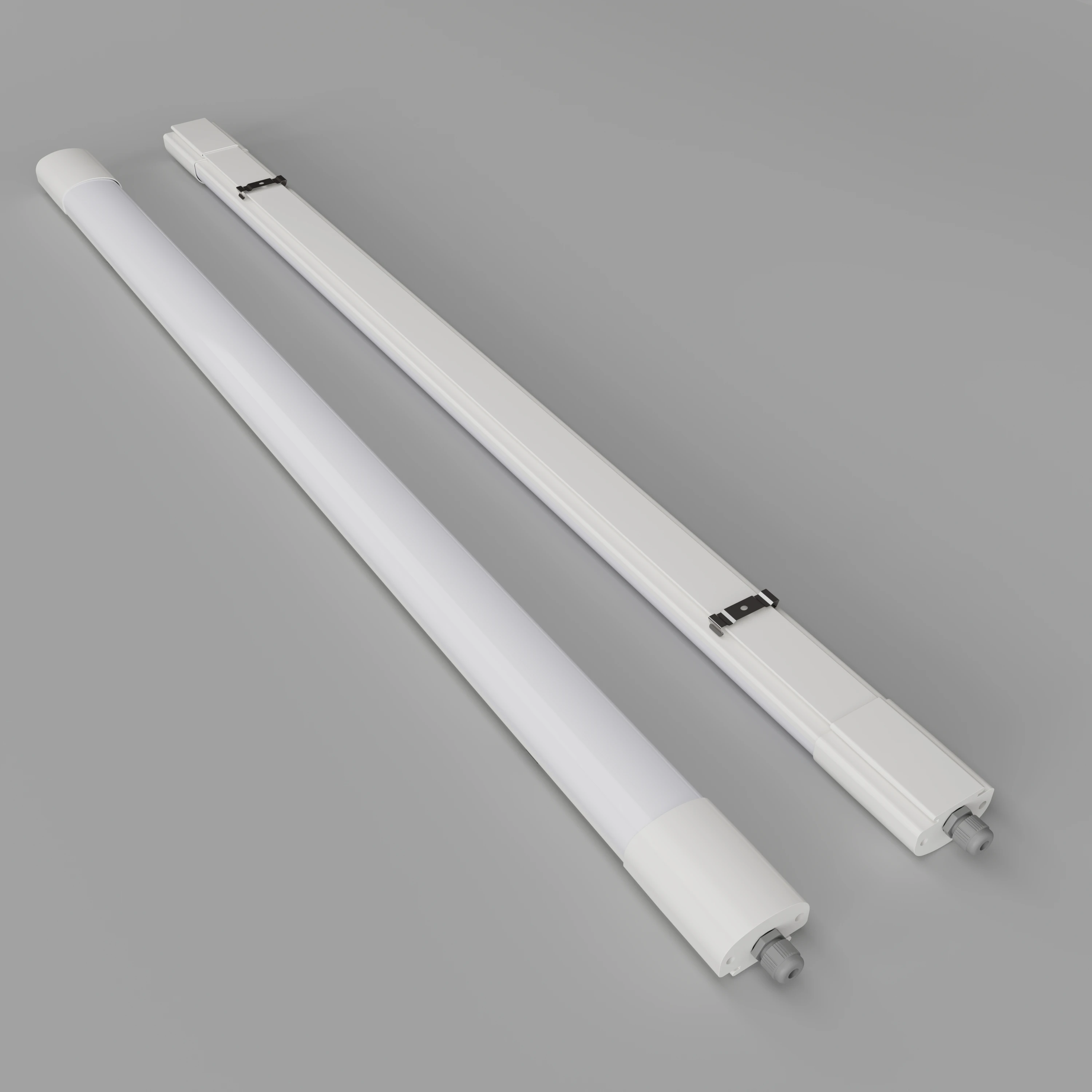 600mm 1200mm 1500mm IP65 IP66 Switchable 3-CCT LED Strip Light 18W 36W 45w Office and Warehouse Rugged Lighting