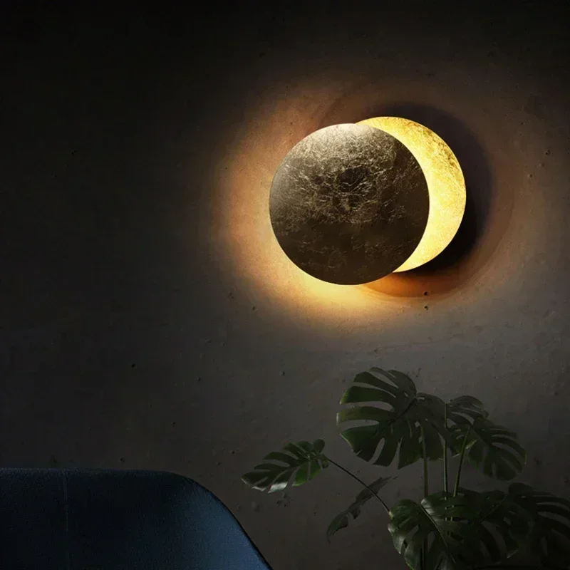 2026 New Modern Hallway Circular Wall Lamp Bedroom Living Room Rotatable Wall Lamp Indoor Bedside Lighting Decoration