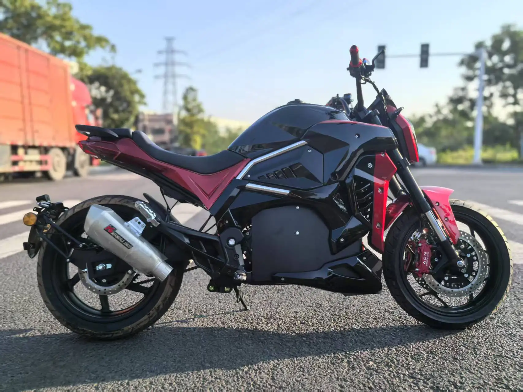 Krono Wild 72V High-Speed Racing Motorcycle With 3000W Central Motor Speed100km/h Fsat Charger Electric Motorcycle