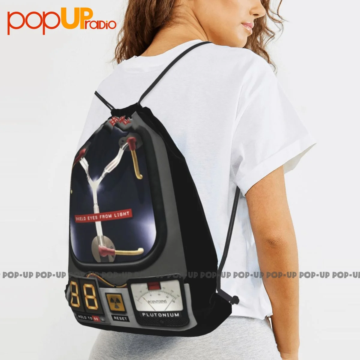 Condensador Flux inspirado en Back To The Future, mochila con cordón, bolsa deportiva de viaje, Ideal Birthd presente