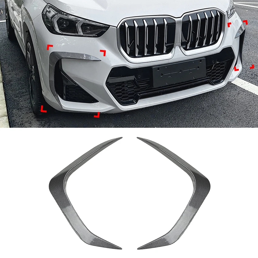 For BMW X1 U11 M Sport 2023 2024 Front Bumper Splitter Fog Lamp Grill Spoiler Cover Air Vent Wind Knife Body Kits