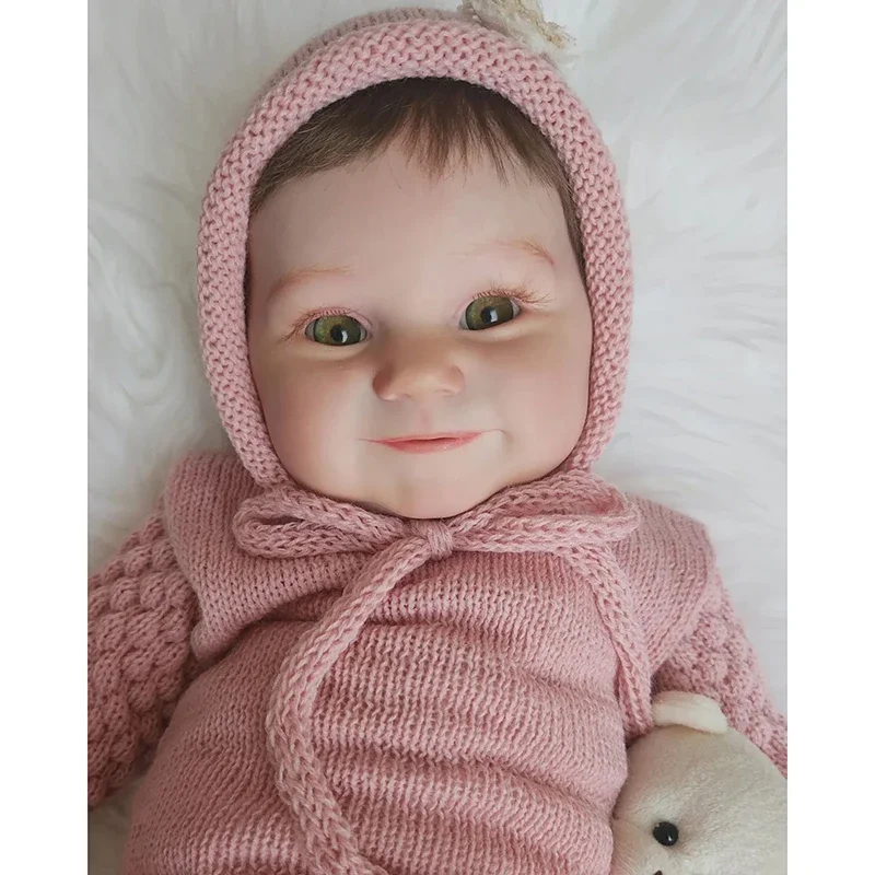 60cm Reborn Maddie Baby Doll with Rooted Hair Reborn Toddler Popular Girl Lifelike Real Soft Touch Bebe Reborn Real Picture