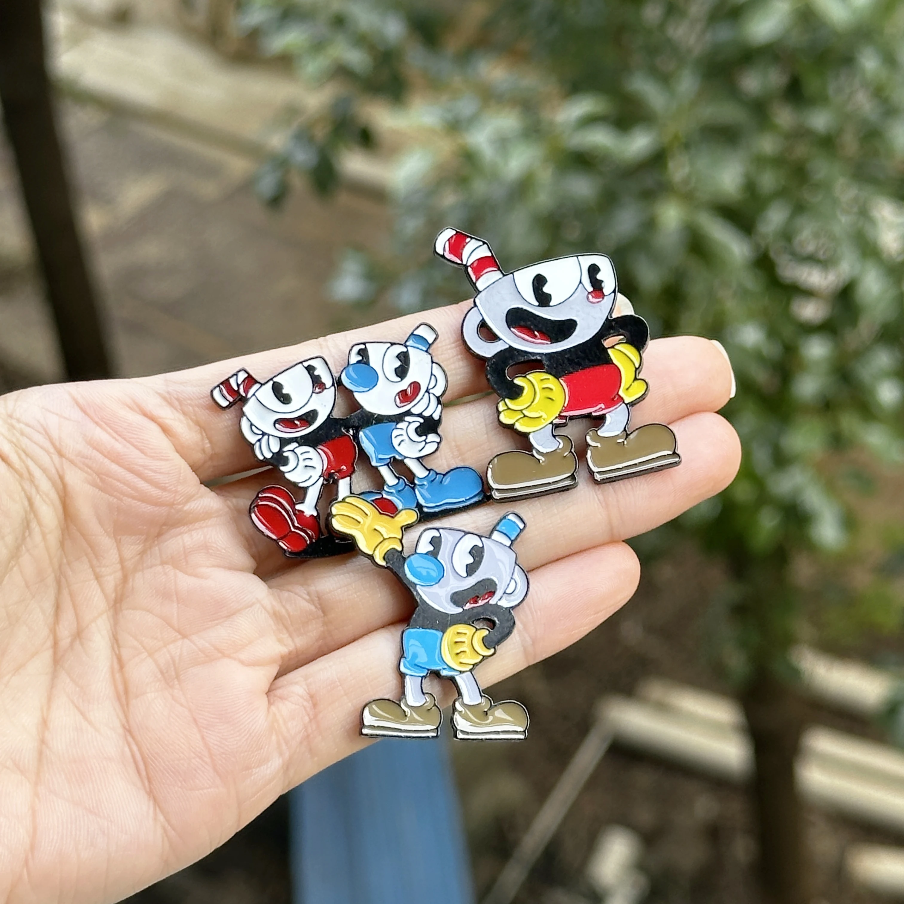 Cartoon Anime Teacup Head Enamel Brooch Cute Funny Lapel Coat Pin Backpack Hat Metal Badge Cosplay Jewelry Accessories Gift image 2