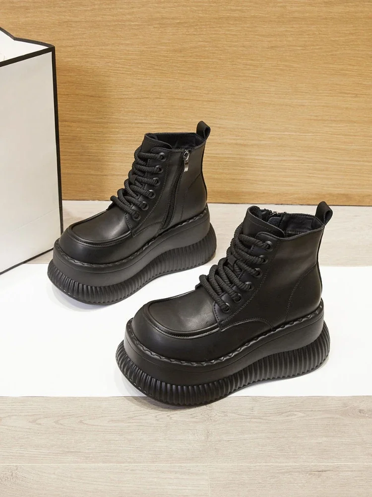 

Женские ботильоны с круглым носком, массивные байкерские ботинки Мэри Джейн, осенняя новая рок-тренд 2022, обувь из искусственной кожи, популярная женская короткая обувь Y2k