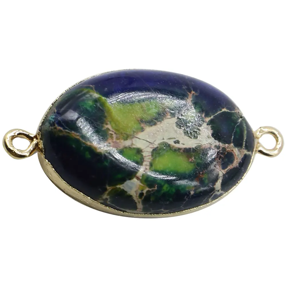 

Каменные аксессуары для изготовления ювелирных изделий своими руками, браслет, ожерелье, светло-зеленый императорский мини-двойной дизайн кольца, подвеска «сделай сам»