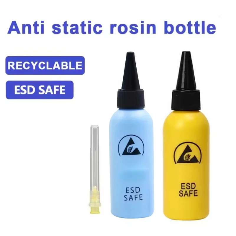 

Alcohol Bottle Dispensing Rosin Washing Plate Water Anti-static Solvent Bottle with Needle 60ML Leak-proof Mobile Phone Repair