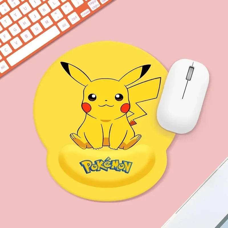 Cute Cartoon Pokemon Pikachu Ditto Bulbasaur Office Mousepad with Wrist Support Ergonomic Gaming Desktop Mouse Pad Wrist Rest