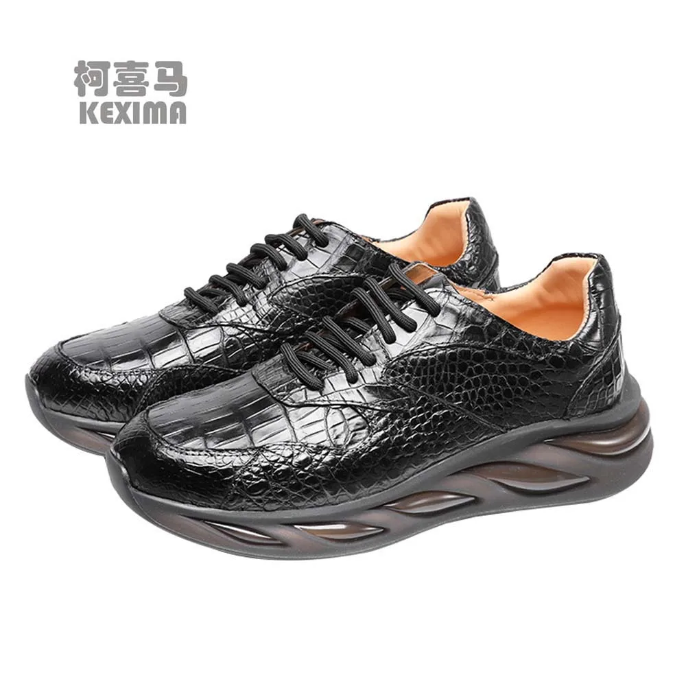 afanzhe crocodile  Leather shoes  male shoes leisure  rubber cushion  Men casual shoes  wear-resisting men crocodile shoes