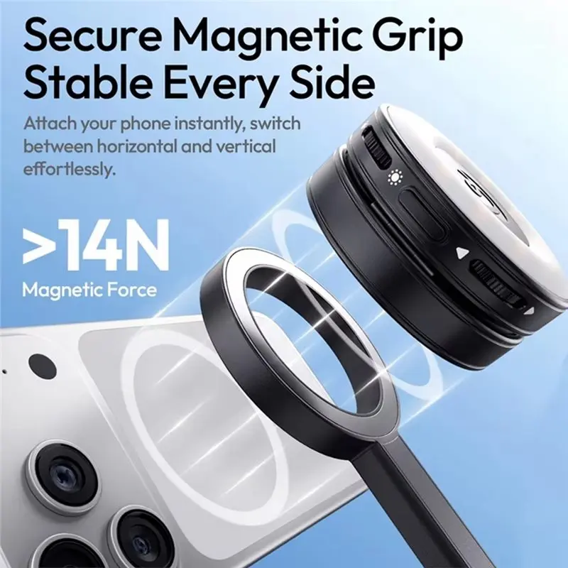 SK-21 Magnetic Auto-Open Tripod 8-Section Pole 1.8M Extension Travel Vlogging For Smartphone Magnetic Quick Release