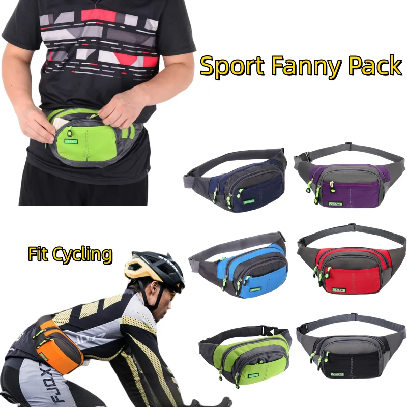 Riñonera deportiva de gran capacidad para hombre y mujer, bolsa de cintura impermeable para ciclismo, bolsa de pecho multifunción para correr