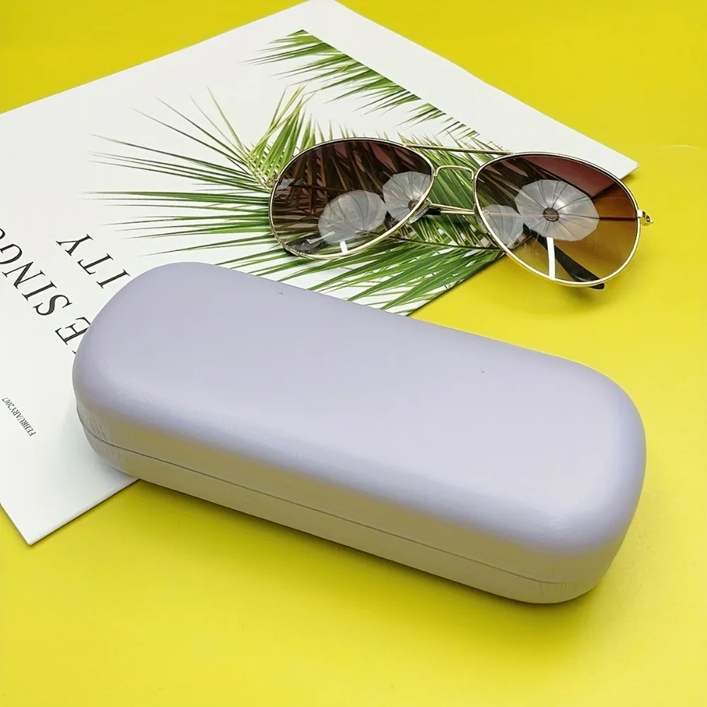 A stylish hard glasses case with sturdy snap closure and soft lining, portable and stylish, suitable for daily use and travel image 4