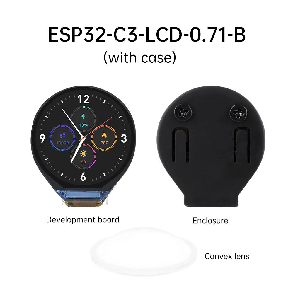 ESP32-C3 0.71 Inch IPS LCD Development Board 160*160 Round Display Watch Screen GC9D01 ESP32-C3FH4 WiFi Bluetooth Module