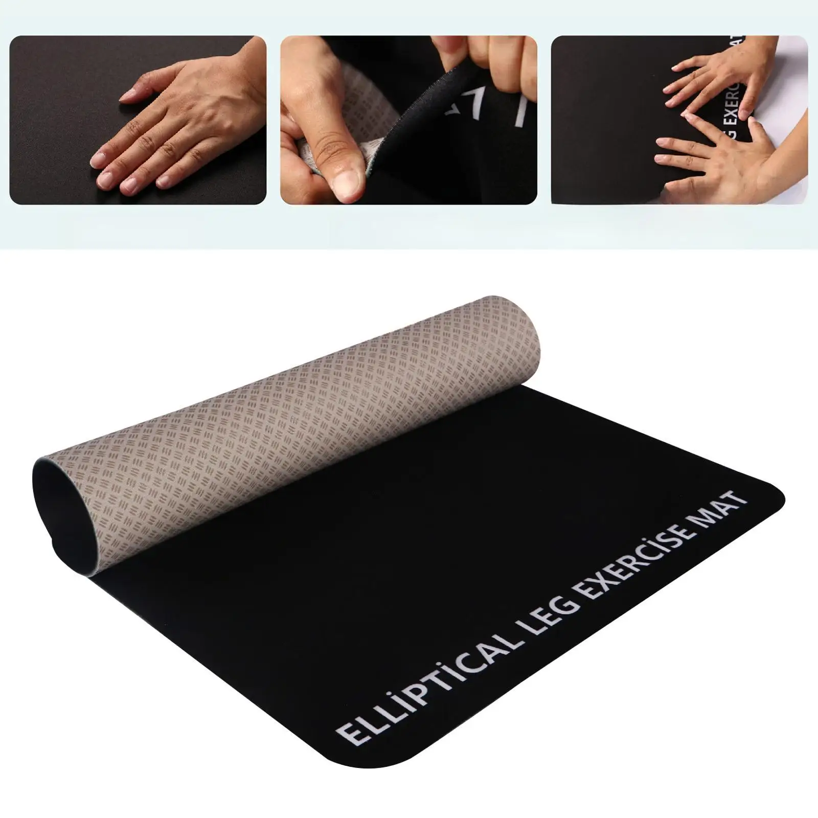Leg Exerciser Non Slip Mat for Under Desk Elliptical Versatile Workout Mat Floor Protector for Sports Outdoor Pilates Indoor