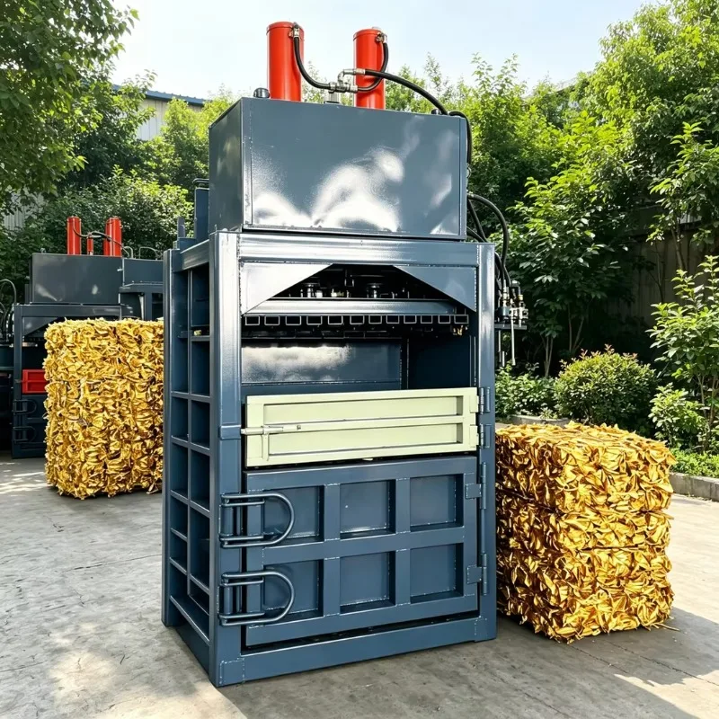 Vertical Recycling Press Waste Baling Equipment Vertical Hydraulic Baler Customized 8T To 120T Packaging Waste Cardboard