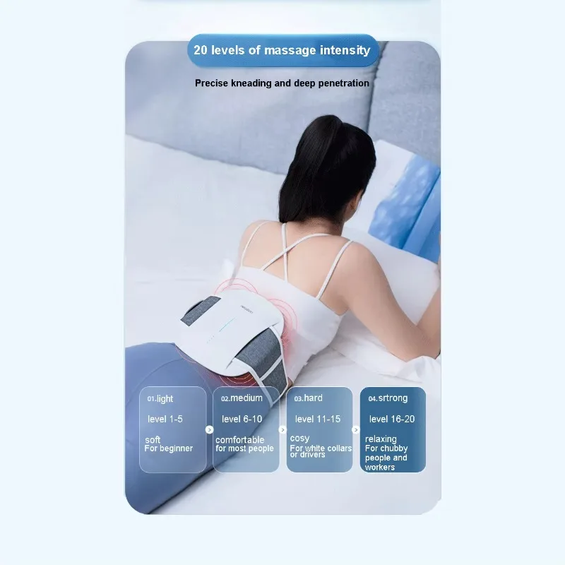 Muscle stimulator lower back adjustable hot compress voice