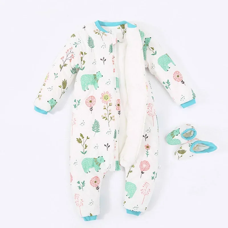 Saco De dormir antitipi para bebé De 1 a 4 años, cálido, Animal lindo, estampado