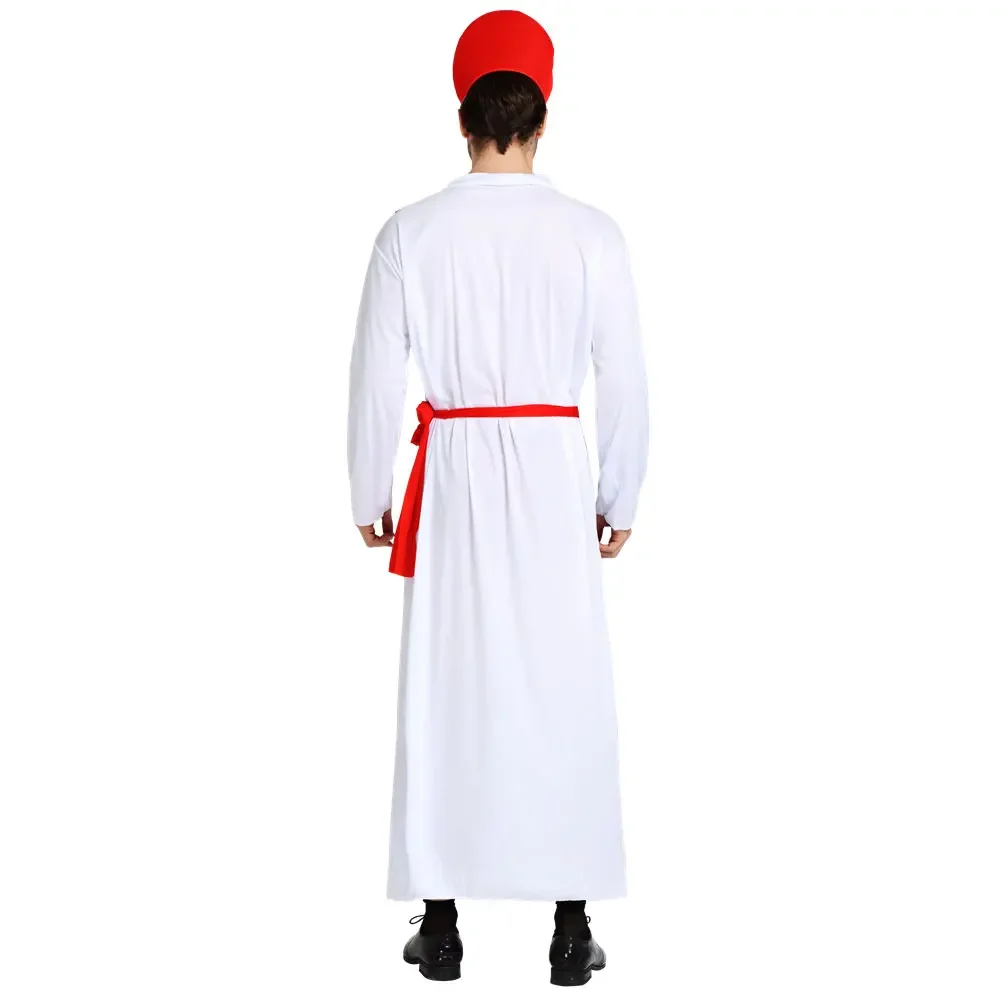 Adult Christian Cardinal Pope Bishop Costume Men Halloween Easter Party Mardi Gras Fancy Dress