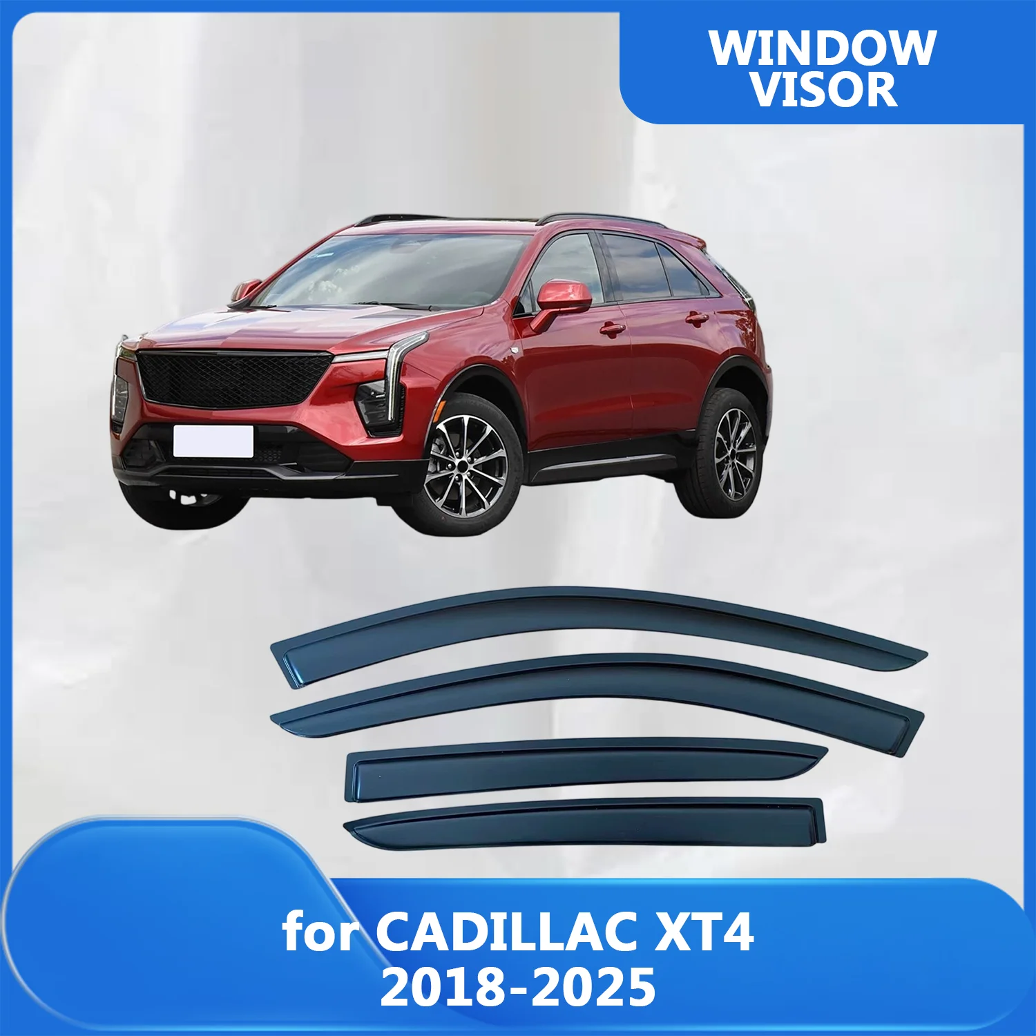 

Window Visor for CADILLAC XT4 2018 2019 2020 2021 2022 2023 2024 2025 Wind Deflectors Rain Guards Door Visor Vent Shades Rain
