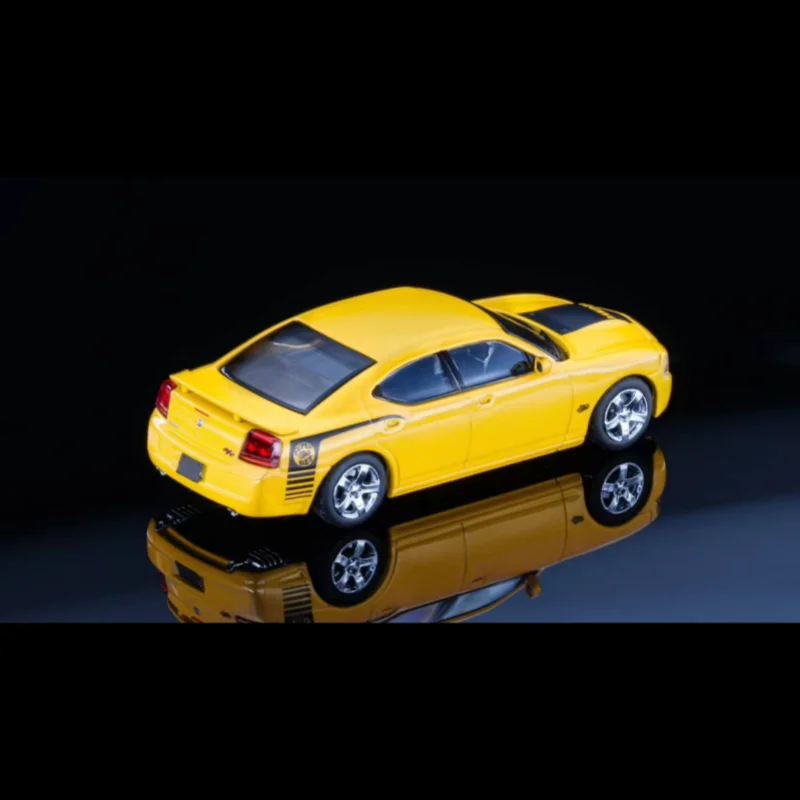 Rollin 1/64 2008 Charger 검정색과 빨간색 도색 테마 한정판 모델 자동차