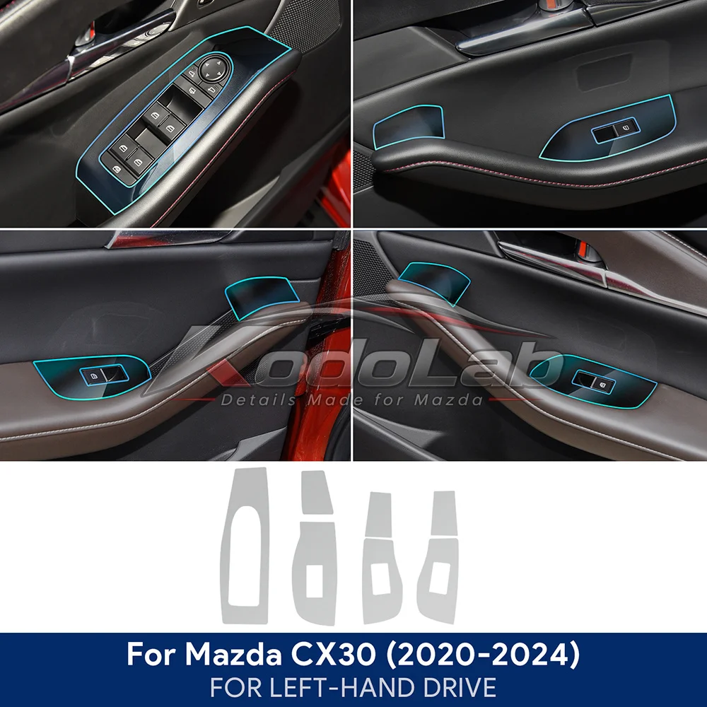 Für Mazda CX-30 CX30 2020-2024 Auto Mittelkonsole Schaltpanelle Navigationsbildschirm TPU Innenraum-Schutzfolie Kratzfest Reparatur – Detail 12