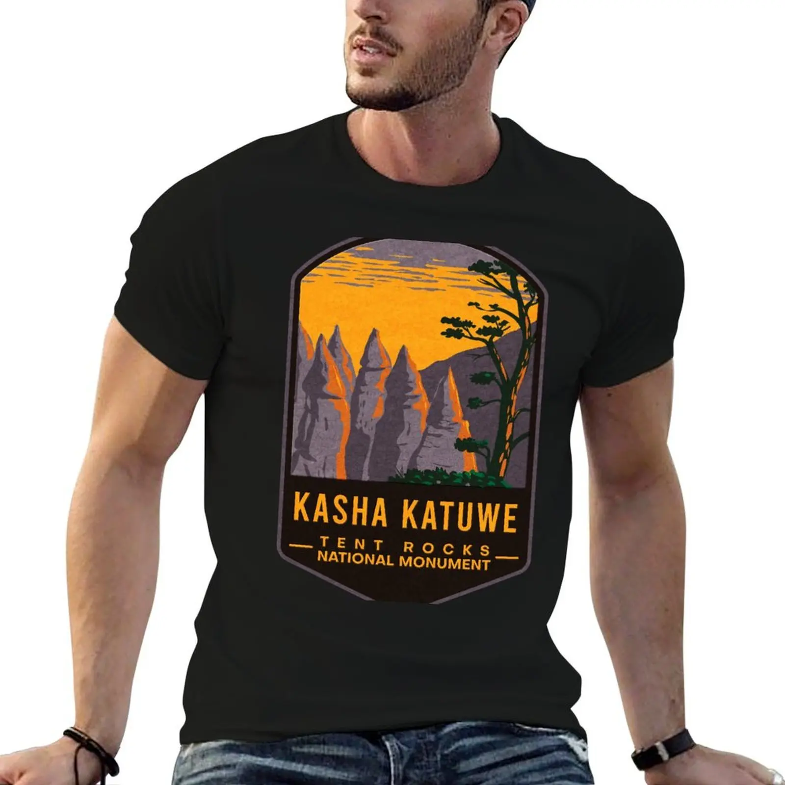 Kasha Katuwe Tent Rocks National Monument T-Shirt blue archive oversizeds mens t shirt