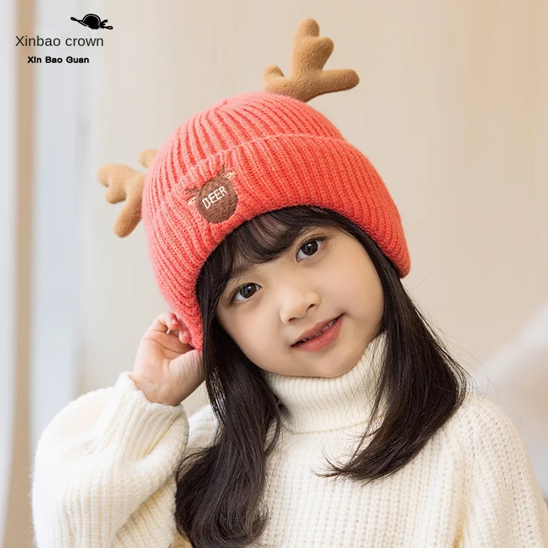 3-8 세 겨울 비니 Earflap 소년 소녀 야외 양털 모자, 어린이 보닛 따뜻한 눈 귀여운 스컬리 크리스마스 선물