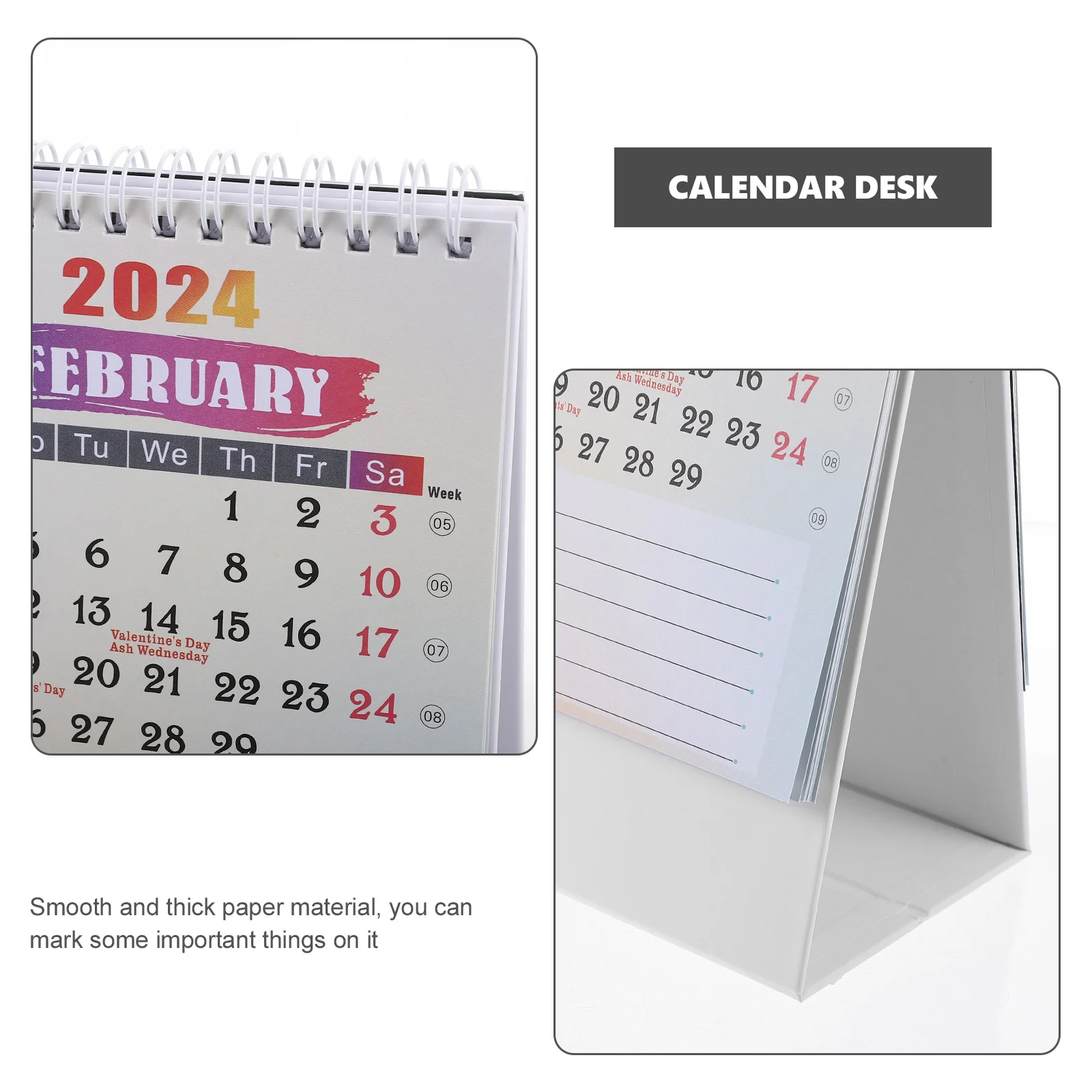 

Office Desktop Calendar 2023-2024 Standing Monthly Calendar for Note Taking Planning Scheduling Home Accessory
