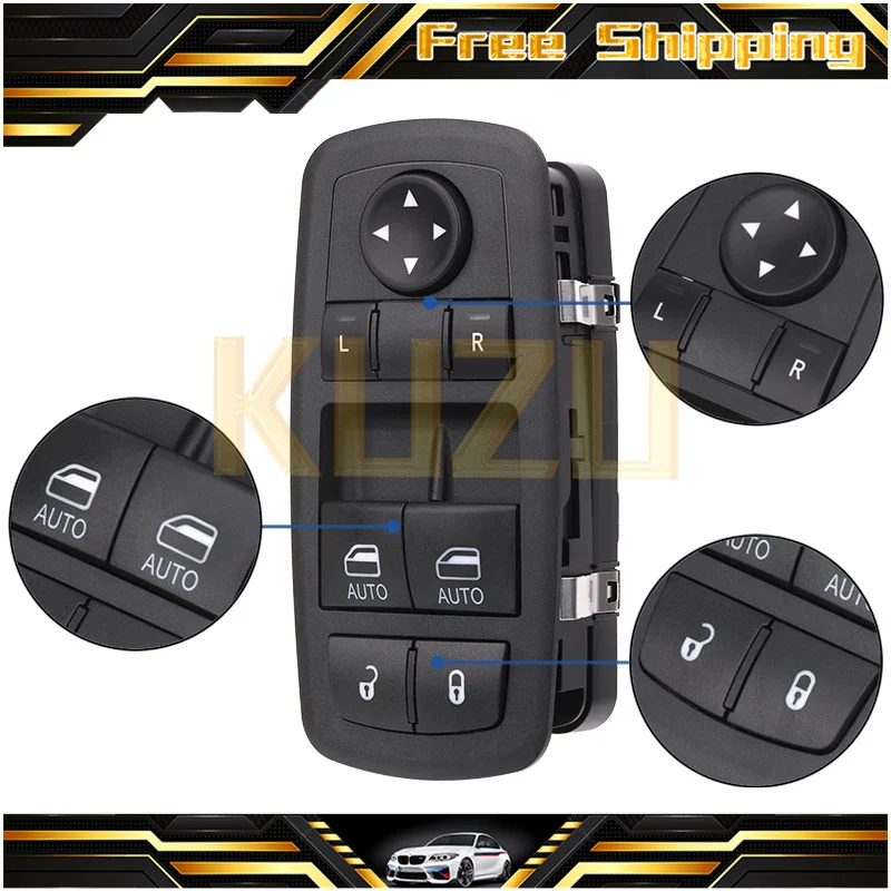 Master Power Window Switch 68183752AE Fit for Dodge Challenger 2015-2022 - Replaces 68183752AC 68183752AD 68183752AF