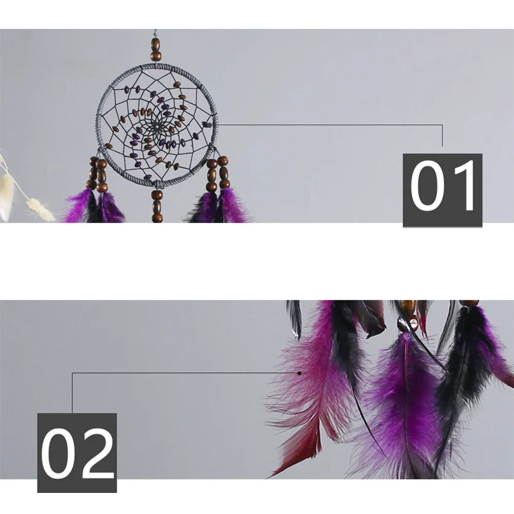 

Colorful Dreamcatcher Wind Chimes Handmade Decoration Pendant Bedroom Living Room Car Non Toxic Long Term Use Mascot Gifts