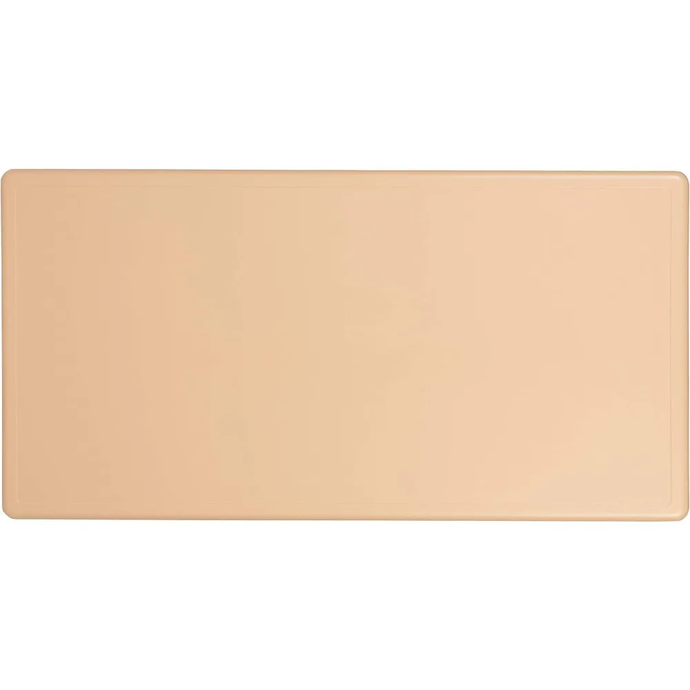 طاولة أنشطة مستطيلة قابلة للتعديل من البلاستيك الطبيعي بعرض 24 عامًا من إيما وأوليفر مع 6 كراسي #6