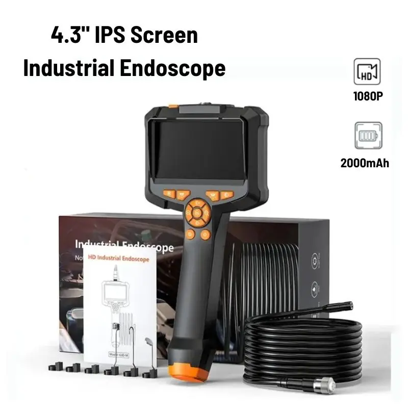 

1080P 4.3 Inch Screen Handheld Endoscope Camera Industrial Endoscopic Inspection Camera for Car Drain Pipe