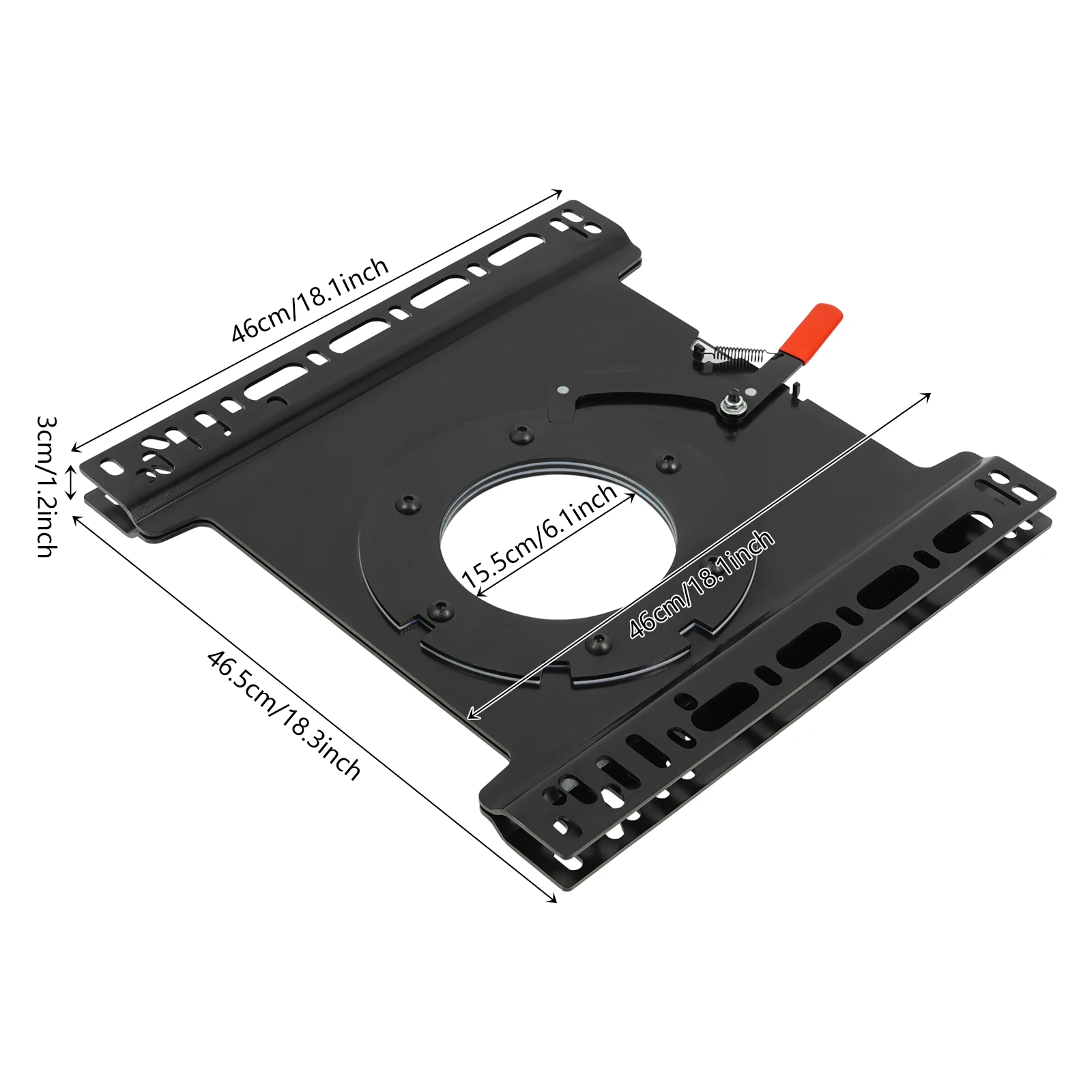 360 °   Draaibare zittingbasis voor Mercedes Sprinter Ford Transit T5 T6, bestelauto draaibare autostoel draaiplateau passagier bestuurder