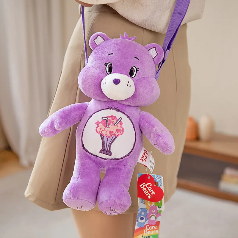 Anime Cartoon Love Bear Backpack Plush Toy Birthday Gift Plush Doll Fashion New Care Bears Genuine Doll Children's Backpack