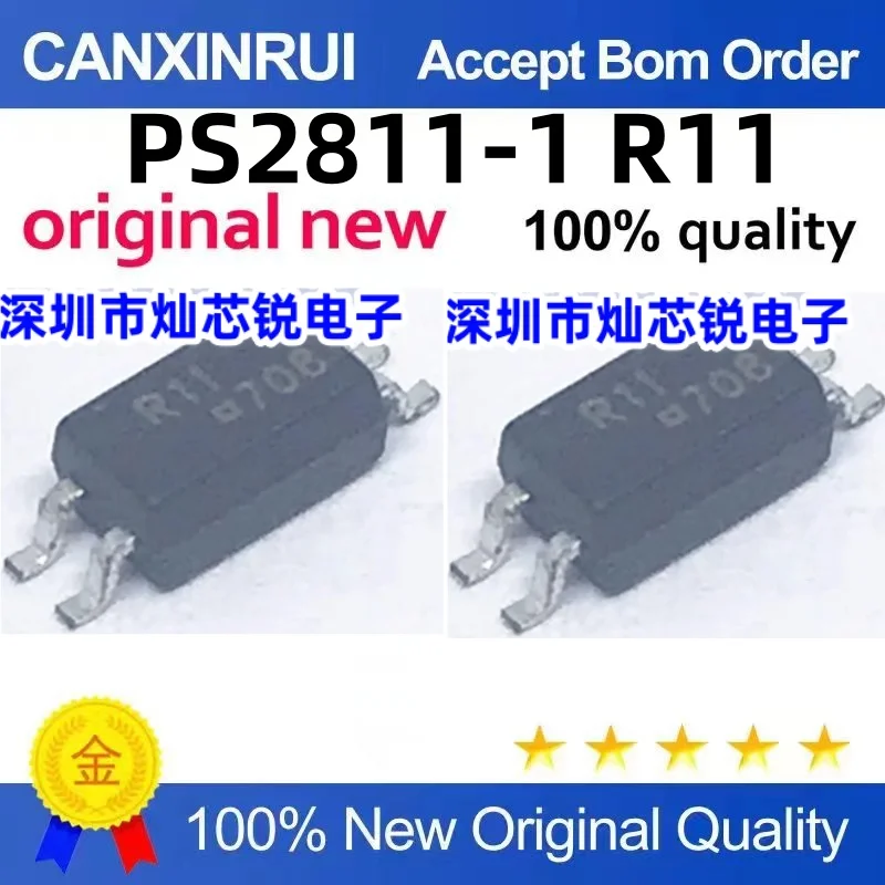 （100 pieces）PS2811-1 PS2811 screen printing R11 drive optocoupler chip SOP4 optocoupler quarantine.