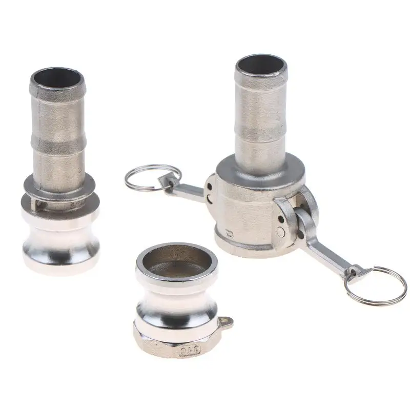 304 Stainless Steel Camlock Coupling Quick Connect Fitting 1 Inch Hose Barb Thread Connector For Water And Oil Hose Fitting