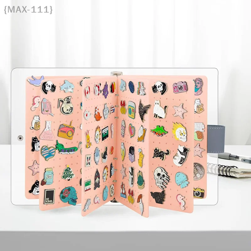 【لا】ألبوم دبوس التذكار - كتاب عرض بروش اللباد مع صندوق شارة معدنية لتنظيم وجمع السحر بنفسك