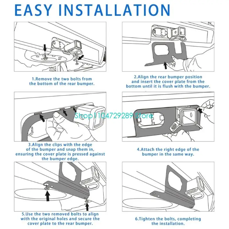 D8KE COMPER BUPPER BOOKUP HITCH BẢO VỆ CHO 2022-2025 4/7 Xe 4/7 pin