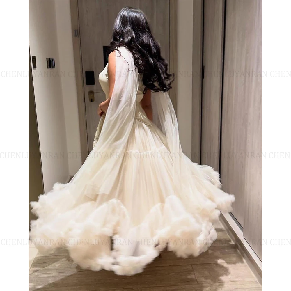 MOLISA Elegante Tüll-Party-Abendkleider 2025, maßgeschneidert, ärmellos, A-Linie, trägerlos, langes formelles Anlasskleid