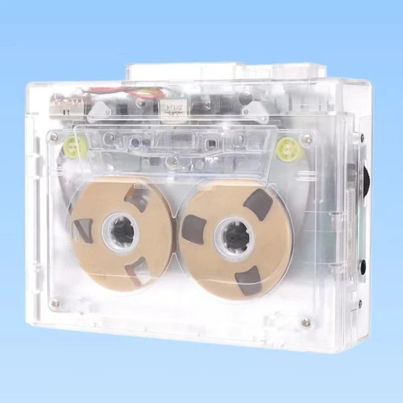 Vintage Bluetooth Cassette Player HIFI Stereo Portable FM Radio Transparent Walkman Audio Recorder Nostalgia Gift Clear Shell