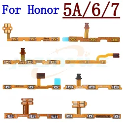 Original For Honor 6X 6A 6 7 7A 7X 7S 7C 5A 5X 5C Side Button Key Switch Volume Power On Off Flex Cable Parts