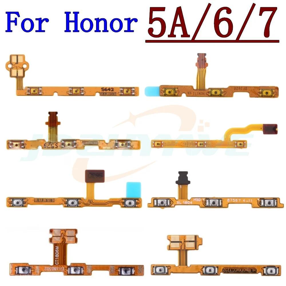 Original For Honor 6X 6A 6 7 7A 7X 7S 7C 5A 5X 5C Side Button Key Switch Volume Power On Off Flex Cable Parts