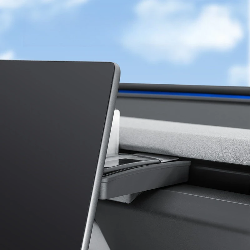 테슬라 모델 Y/3 하이랜드용: 스크린 후면 수납 트레이 - 마그네틱 ETC 홀더 & TPE 오거나이저 썸네일 5