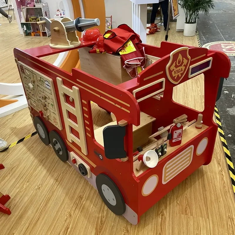 2026 Kindergarten pretend play with fire truck combos, children's simulation role-playing, city fire station worker costumes
