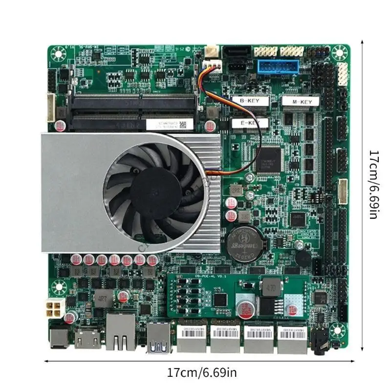 594F لوحات أم صناعية N150 ITX منخفضة الطاقة، معالج 4 نوى، شبكة 10G فعالة، منفذ M.2 4x2.5G