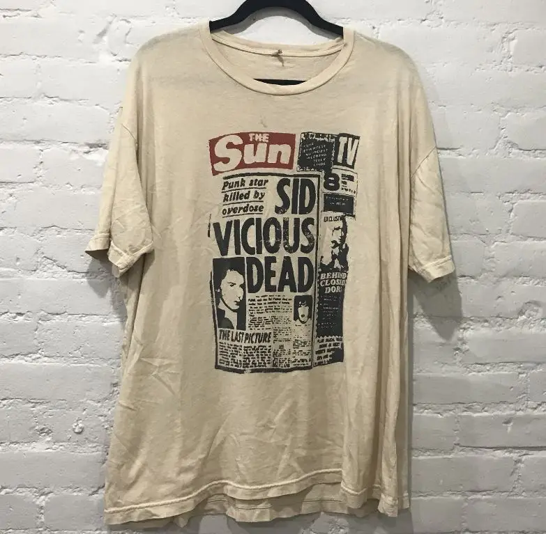 

The Suns Sid Vicious Dead Natural T shirt Sex Pistols Basic Cotton 100%