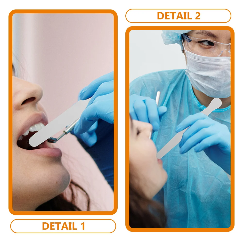 

4Pcs Professional Tongue Depressors Stainless Steel Clinic Grade Depressor for Safe Inspection and Mixing Plates