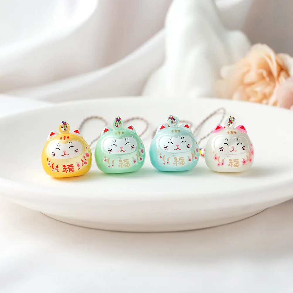 Dreamy Little Maneki-neko Bell Charm - Cute Bag/Phone Pendant, Water Sound Chime Accessory