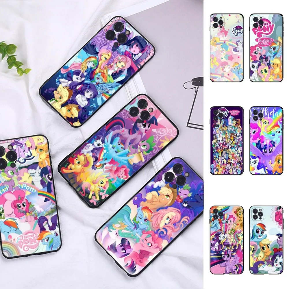 Cartoon M-My L-Little P-Pony Phone Case For iPhone 15 14 11 12 13 Mini Pro XS Max Cover 6 7 8 Plus X XR SE 2020 Funda Shell