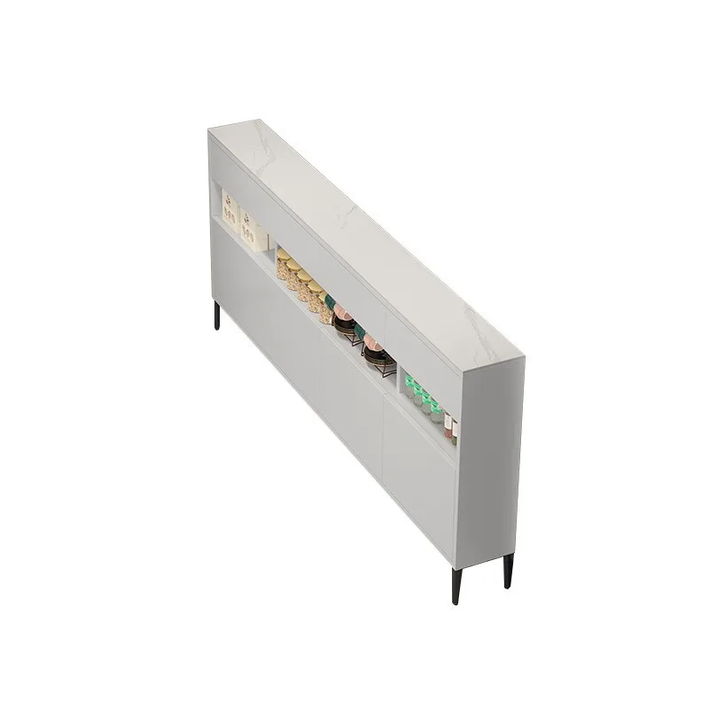 

Thin side cabinet 20cm kitchen locker solid wood rock slab tea cabinet 25 white 30 half