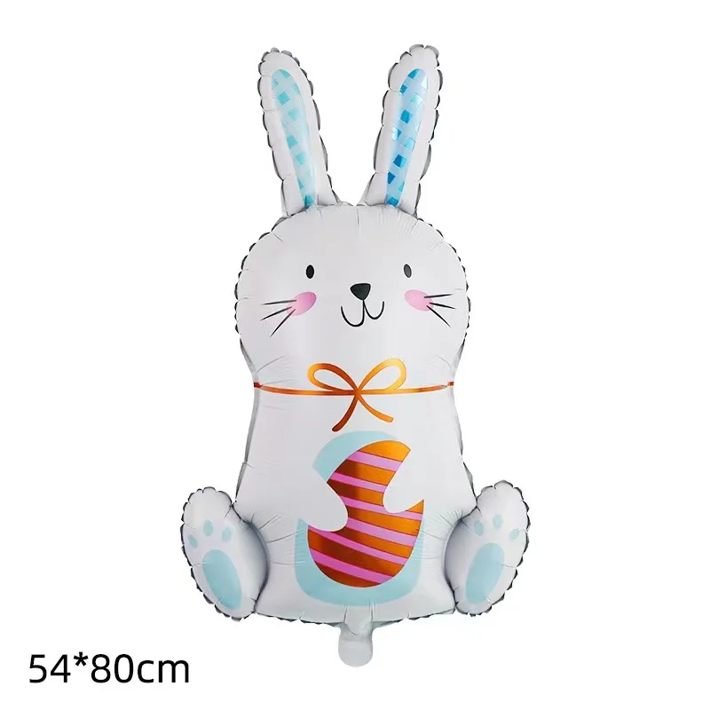 New Easter Egg Aluminum Film Balloon Jungle Easter Rabbit Egg Children Toy Party Decorative Balloon